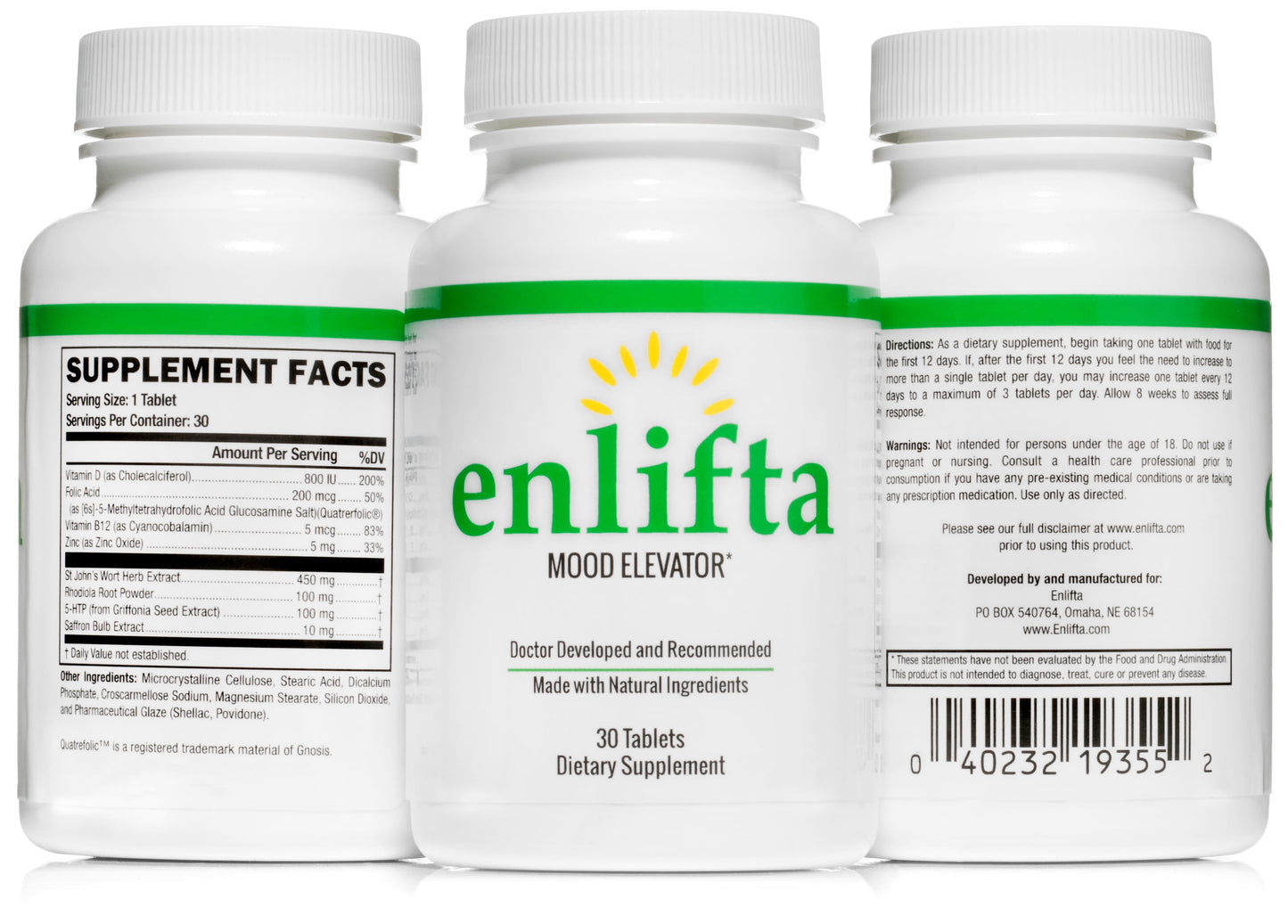 Best Mood Supplement - Natural Mood Elevation Supplement - 5-HTP - 3 Month Supply- Support Cognitive Health, Enhance Mood & Neural Function with Brain Boosting Depression Supplement