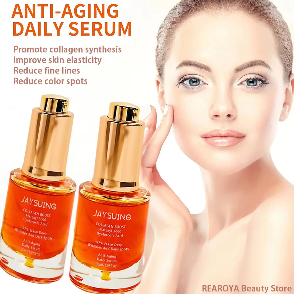 Collagen Boost Face Serum Fade Fine Lines Lifting Firming Deep Hydration Moisturizing Hyaluronic Acid Essence Skin Care Products