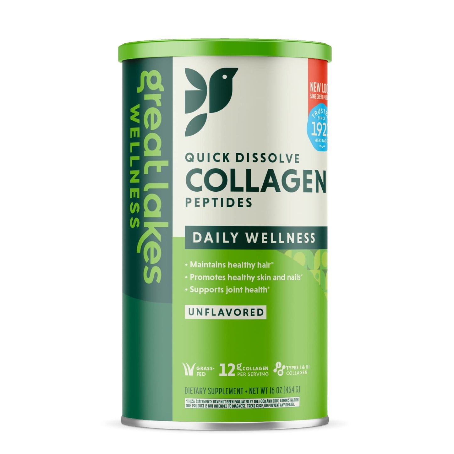 Great Lakes Collagen Peptides Powder Unflavored 22 Servings Daily Wellness