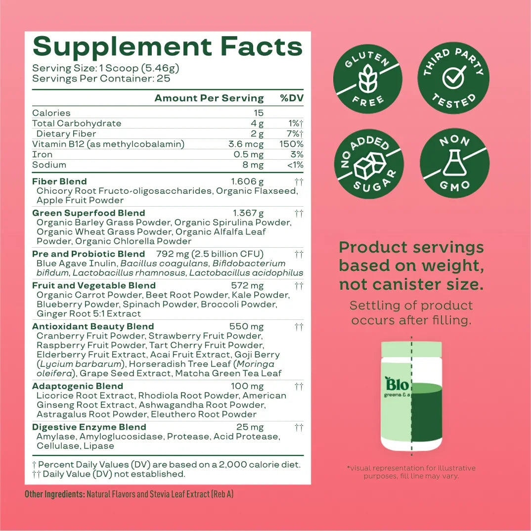 Greens & Superfoods Powder, Watermelon, 25 Servings