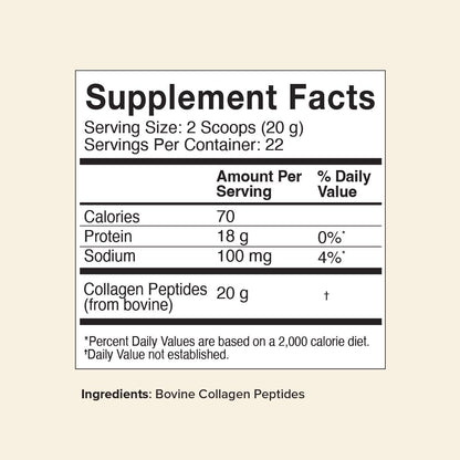 Great Lakes Collagen Peptides Powder Unflavored 22 Servings Daily Wellness