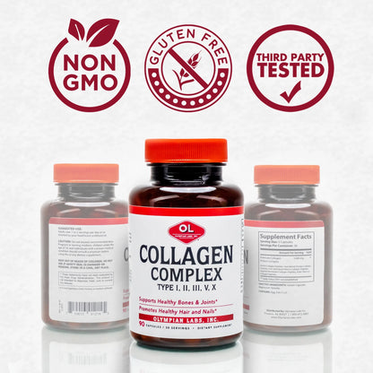 Collagen Complex Type I, Ii, Iii, V, X 90 Caps